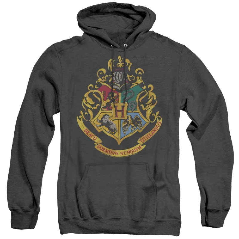 Harry Potter Hogwarts Crest - Heather Pullover Hoodie Long Bell Sleeve