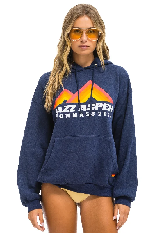 JAZZ ASPEN SNOWMASS 2024 PULLOVER HOODIE RELAXED - NAVY High Neck Pullover