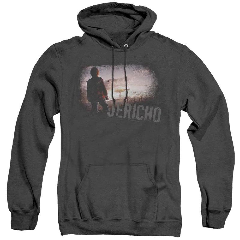 Jericho Mushroom Cloud - Heather Pullover Hoodie Keyhole Neck Pullover