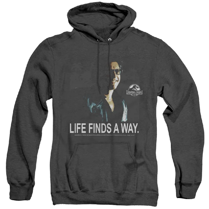 Jurassic Park Life Finds A Way - Heather Pullover Hoodie Honey Neck Pullover