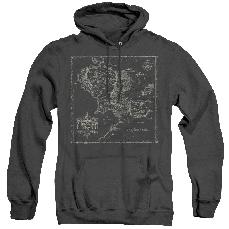 Lord Of The Rings Trilogy, The Map Of Me - Heather Pullover Hoodie Faux Fur Trim