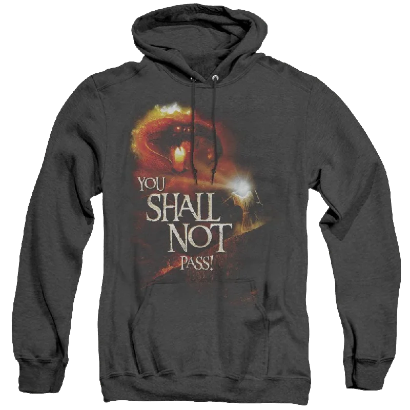 Lord Of The Rings Trilogy, The You Shall Not Pass - Heather Pullover Hoodie Asymmetrical Hem Sweater Lord Of The Rings Trilogy, The You Shall Not Pass - Heather Pullover Hoodie Asymmetrical Hem Sweater