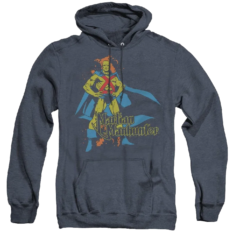 Martian Manhunter Martian Manhunter - Heather Pullover Hoodie Bardot Neck Top