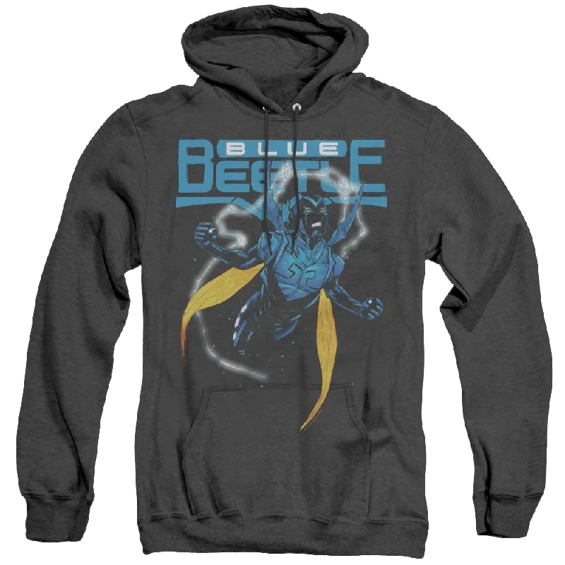 More Dc Characters Blue Beetle - Heather Pullover Hoodie Bolero Style Sweater