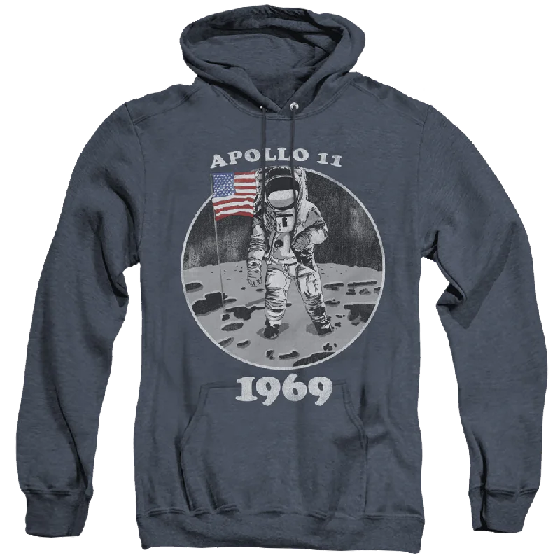 Nasa Not Fake - Heather Pullover Hoodie Short Sleeve Top