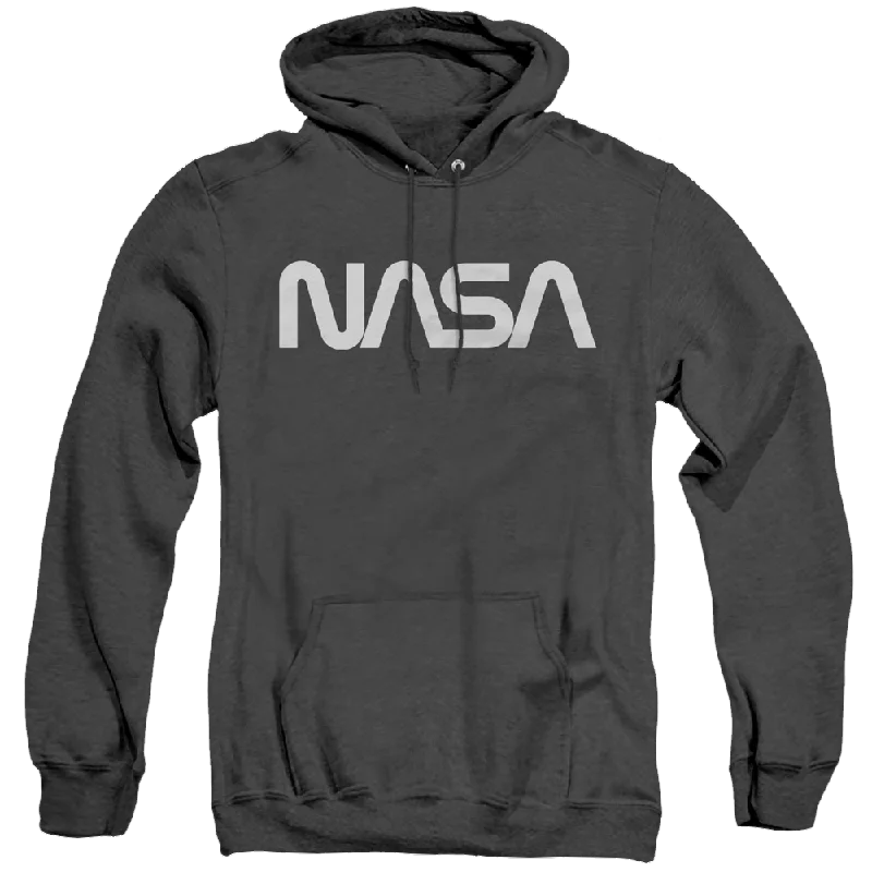 Nasa Worm Logo - Heather Pullover Hoodie Seamless Knit Pullover