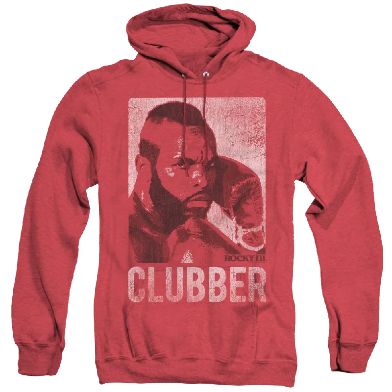 Rocky Clubber Lang - Heather Pullover Hoodie Fitted Ribbed Sweater