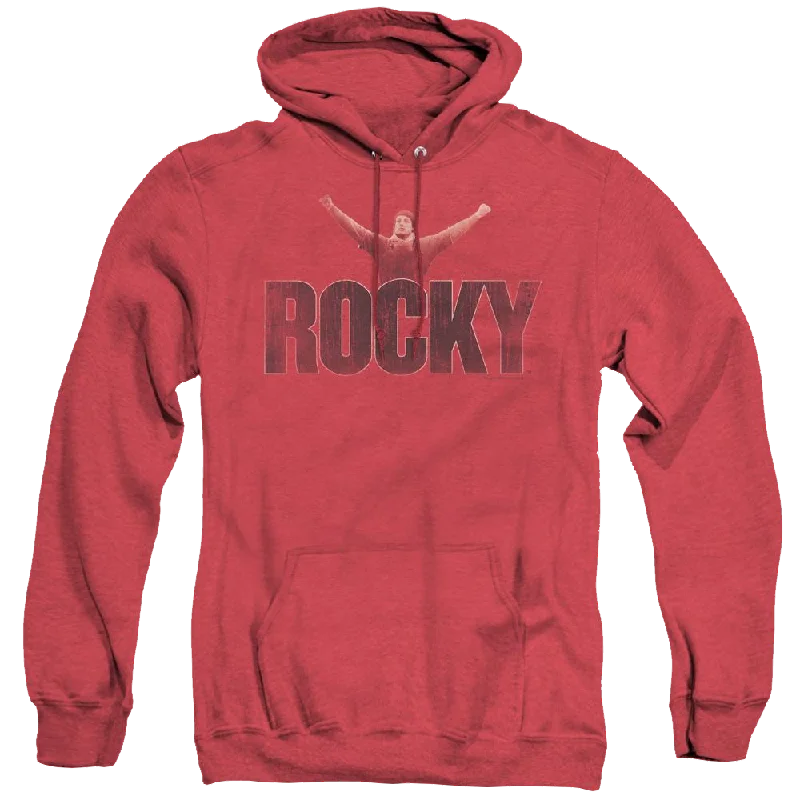 Rocky Victory Distressed - Heather Pullover Hoodie Thin Wool Pullover