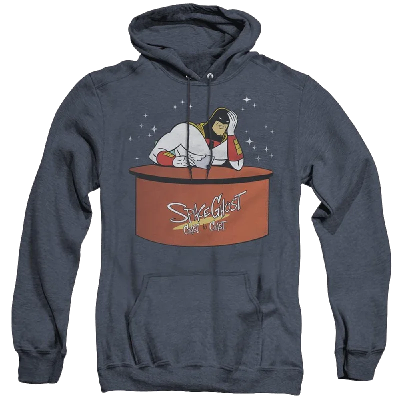 Space Ghost Great Galaxies - Heather Pullover Hoodie Gathered Sleeve Pullover