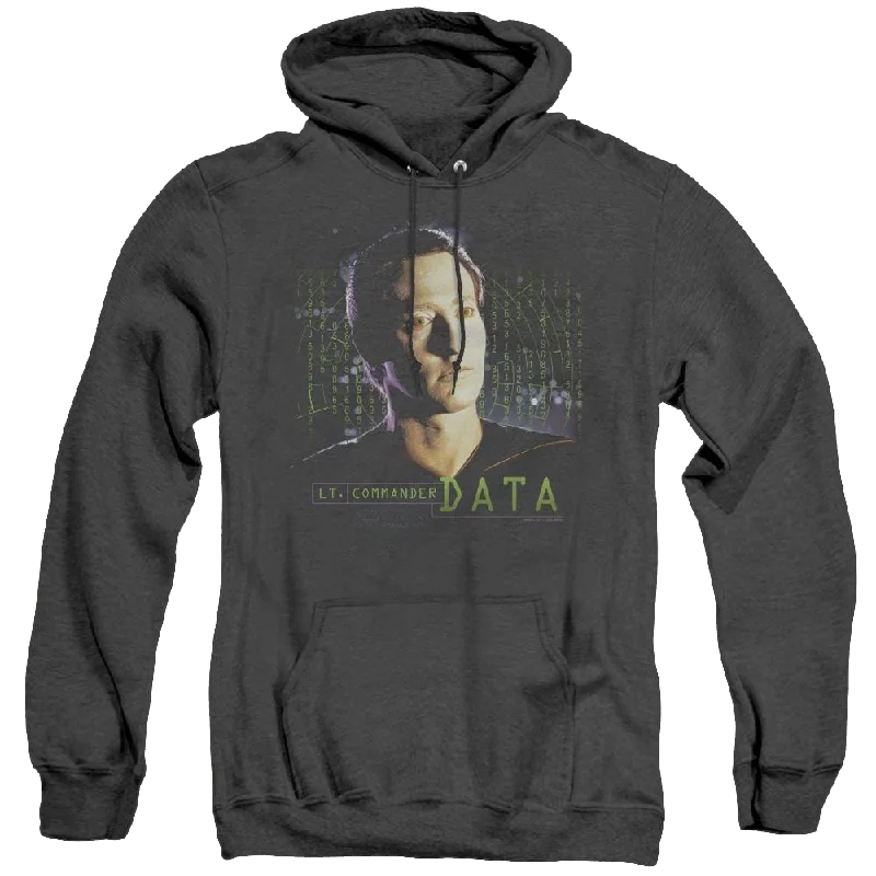 Star Trek The Original Series Data - Heather Pullover Hoodie Halter Neck Top