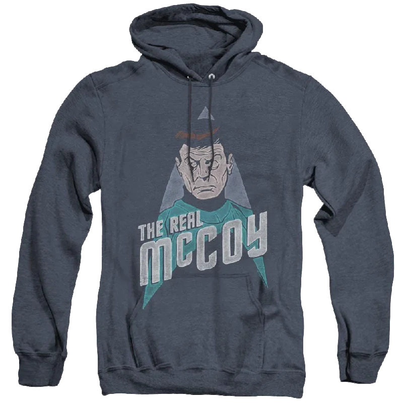 Star Trek The Original Series The Real Mccoy - Heather Pullover Hoodie Notched Neck Pullover Star Trek The Original Series The Real Mccoy - Heather Pullover Hoodie Notched Neck Pullover