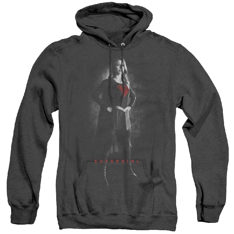 Supergirl (Tv Series) Supergirl Noir - Heather Pullover Hoodie Turtleneck Warm Pullover
