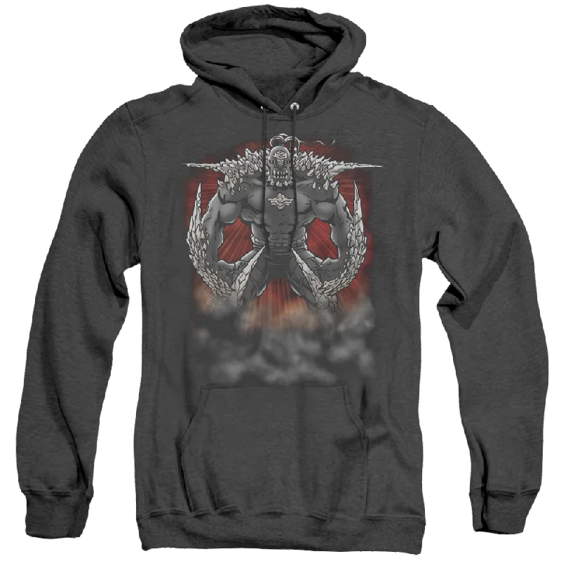 Superman Doomsday Dust - Heather Pullover Hoodie Ruffle Neck Pullover