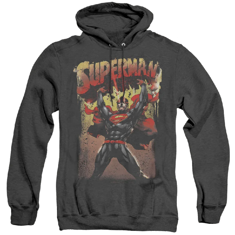 Superman Lift Up - Heather Pullover Hoodie Peter Pan Collar