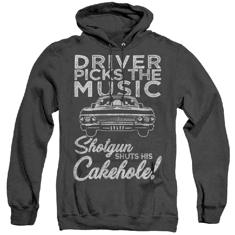 Supernatural Driver Picks Music - Heather Pullover Hoodie Short Sleeve Top