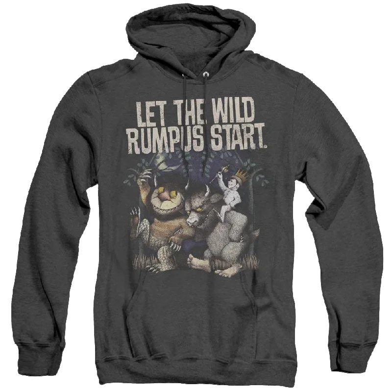 Where The Wild Things Are Wild Rumpus - Heather Pullover Hoodie Tight Sleeve Top