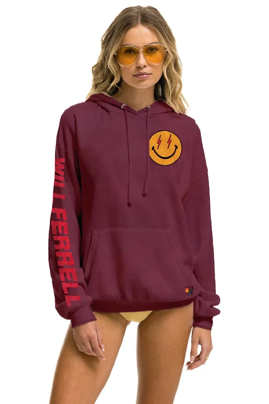 WILL FERRELL 2023 RELAXED PULLOVER HOODIE - PLUM Port Neck Pullover