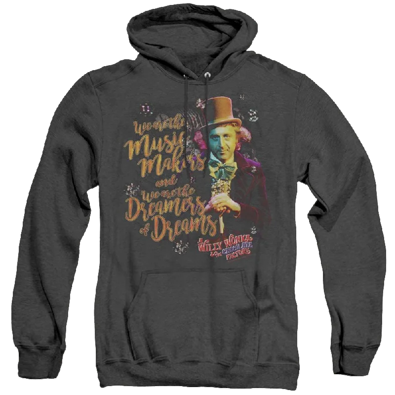Willy Wonka And The Chocolate Factory Music Makers - Heather Pullover Hoodie Wrist Length Sleeve