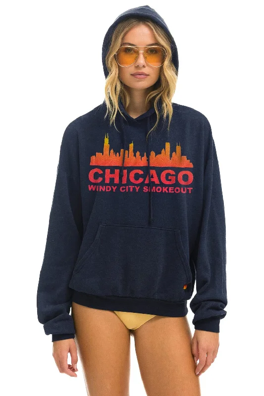 WINDY CITY SMOKEOUT 2024 PULLOVER HOODIE RELAXED - NAVY Open Neck Pullover
