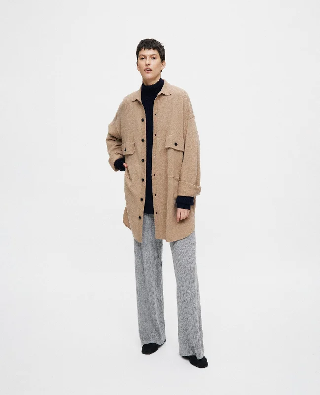 Woll-Mischung Cardigan in Beige - Lockerer Schnitt Faux Fur Fabric Real Fur Fabric Shearling Fabric Woll-Mischung Cardigan in Beige - Lockerer Schnitt Faux Fur Fabric Real Fur Fabric Shearling Fabric
