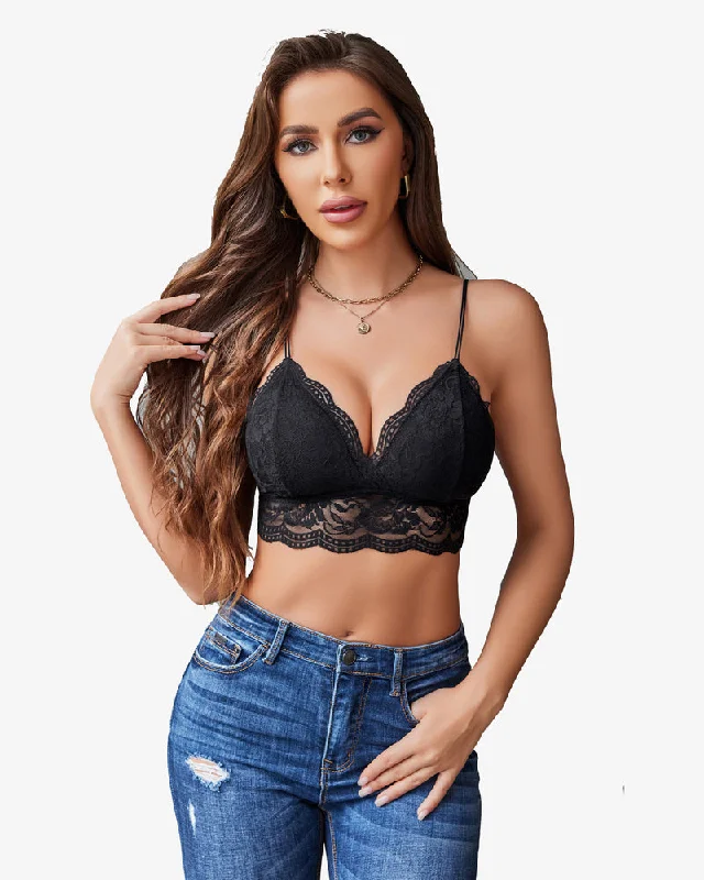 Lace Bralette V Neck Tank Top trendy tank top