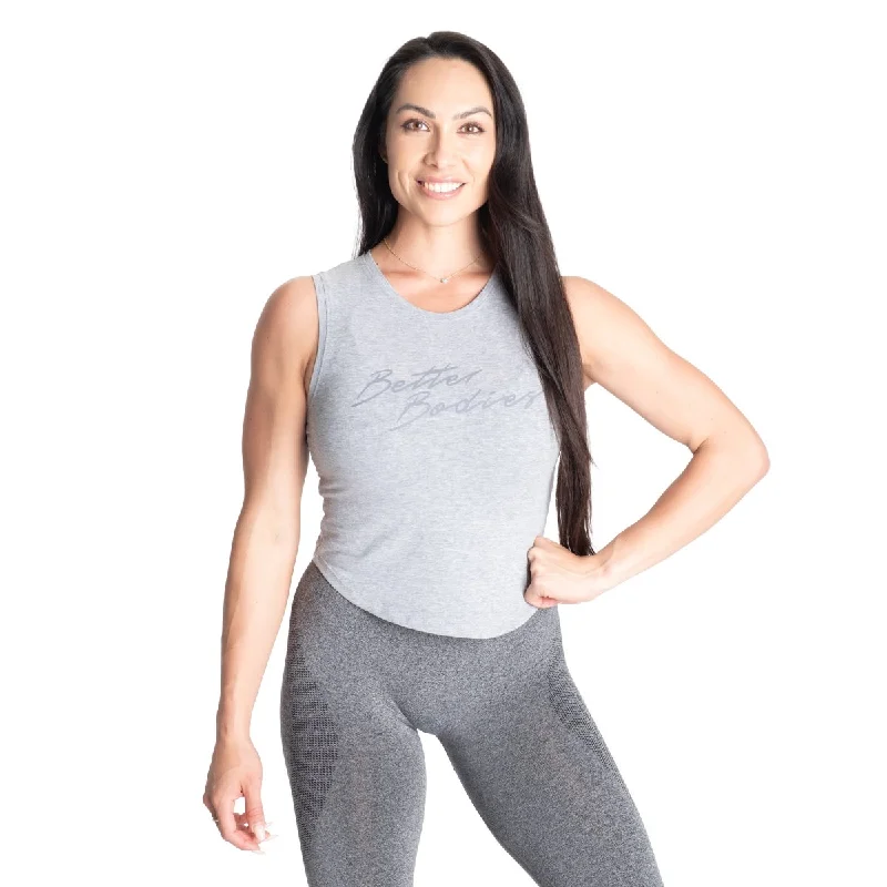 Better Bodies NY Tank Top - Grey Melange spandex blend tank