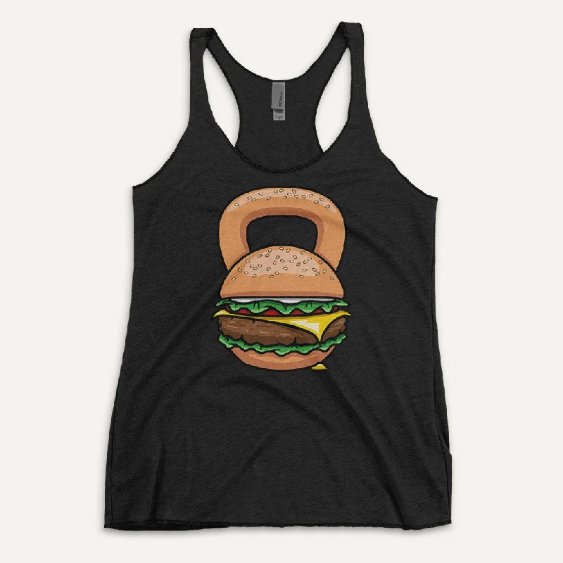 Burger Kettlebell Design Women’s Tank Top flowy tank top