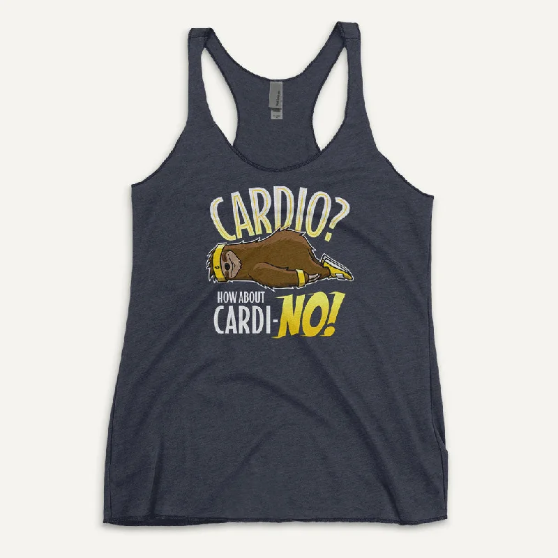 Cardio? How About Cardi-NO! Women's Tank Top striped tank top