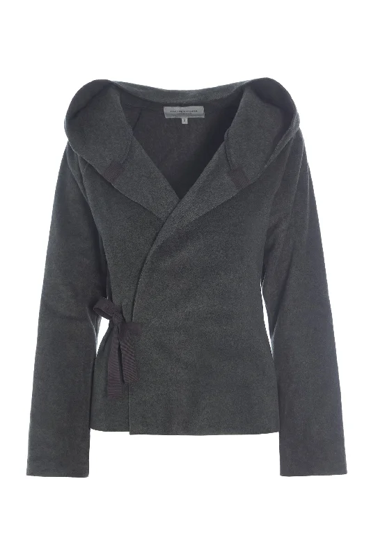 CLASSIC FLEECE WRAP CARDIGAN - 1009 - FORREST Thin Thick Dense