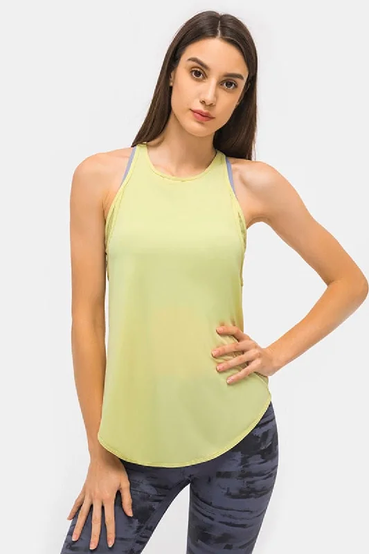 Cut Out Back Sports Tank Top boho tank top