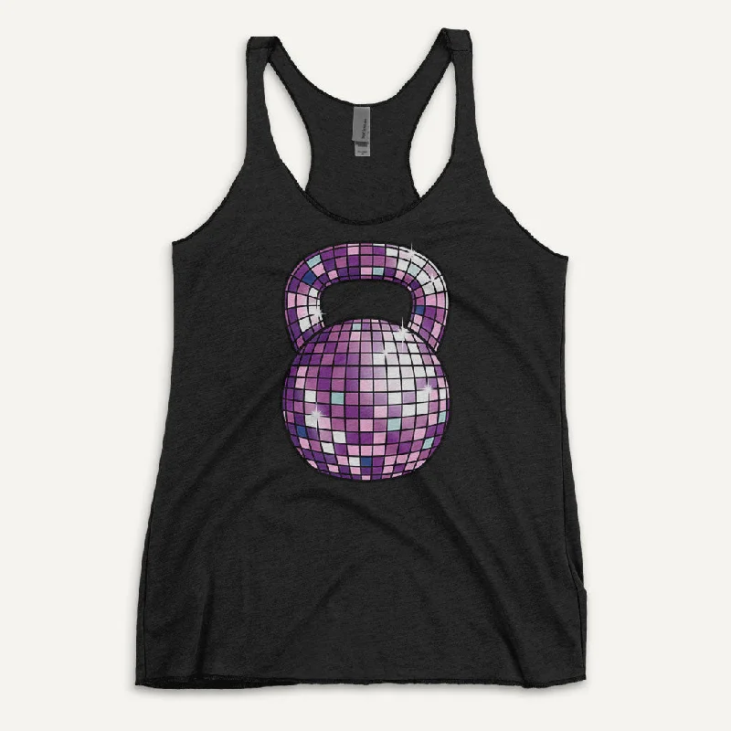 Disco Ball Kettlebell Design Women’s Tank Top fashionable tank top