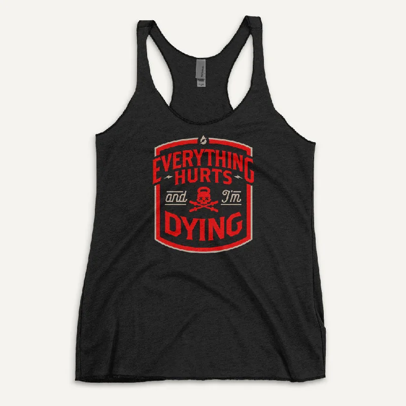 Everything Hurts And I'm Dying Women's Tank Top striped tank top