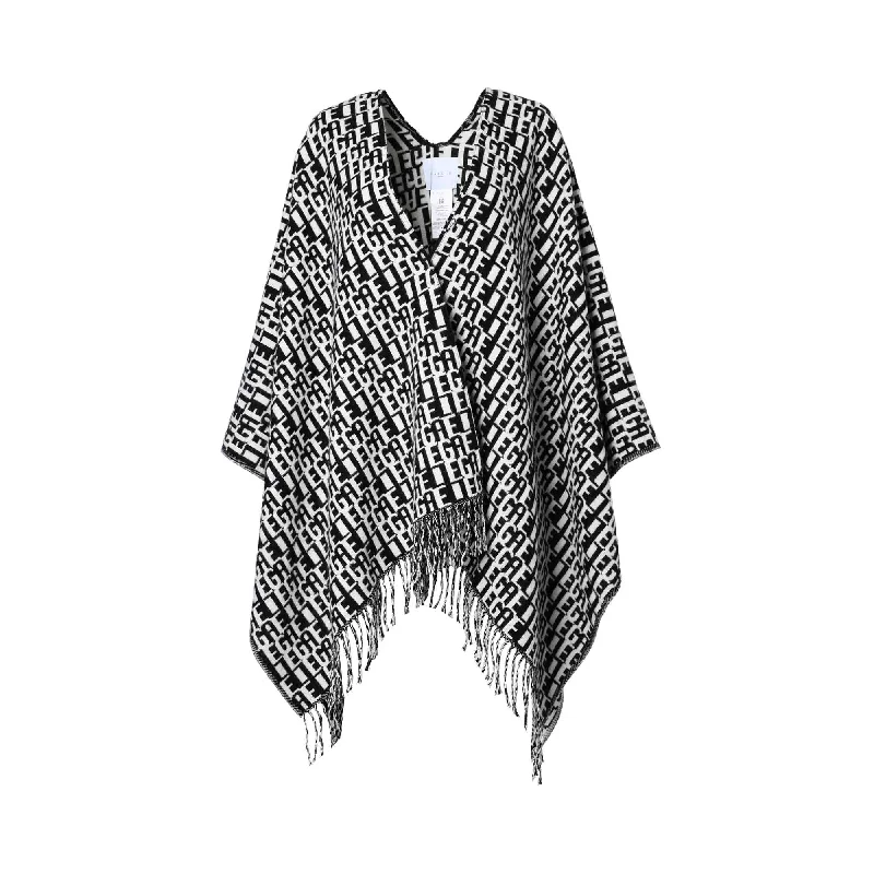 Gaelle Women's Black & White Cardigan, Free size Satin Fabric Silk Fabric Chiffon Fabric Gaelle Women's Black & White Cardigan, Free size Satin Fabric Silk Fabric Chiffon Fabric