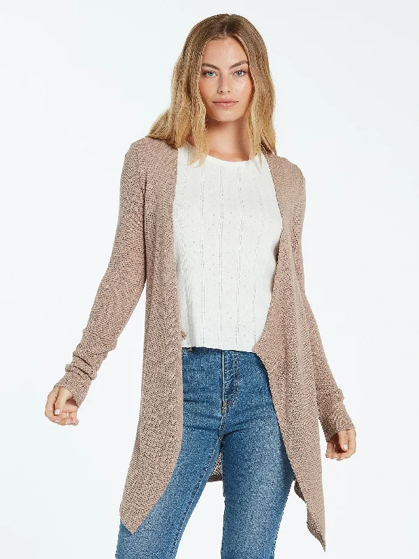 Go Go Wrap Cardigan - Stone Sequined Glittery Shiny