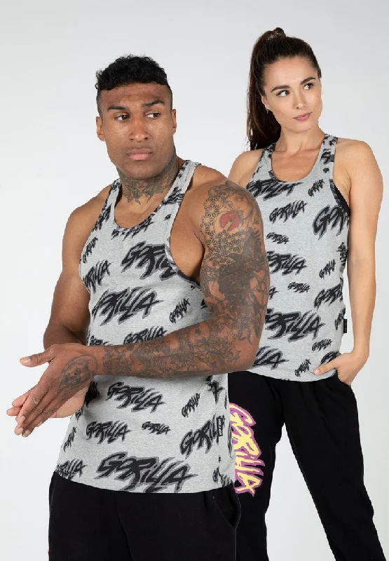 Gorilla Wear Legacy Tank Top - Grey/Black cherry red tank