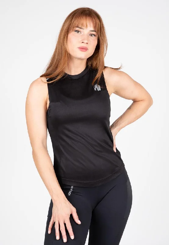 Gorilla Wear Raleigh Tank Top - Black cold shoulder tank
