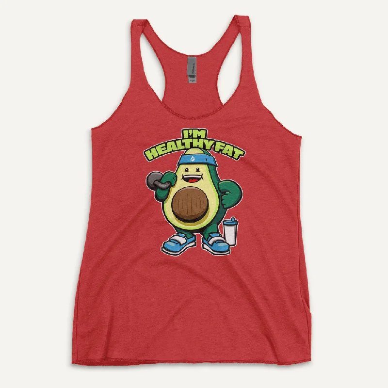 I’m Healthy Fat Avocado Women's Tank Top ribbed tank top