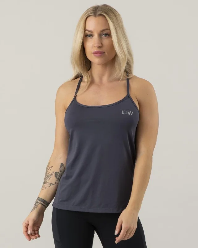 ICIW Spaghetti Tank Top - Graphite vibrant tank top