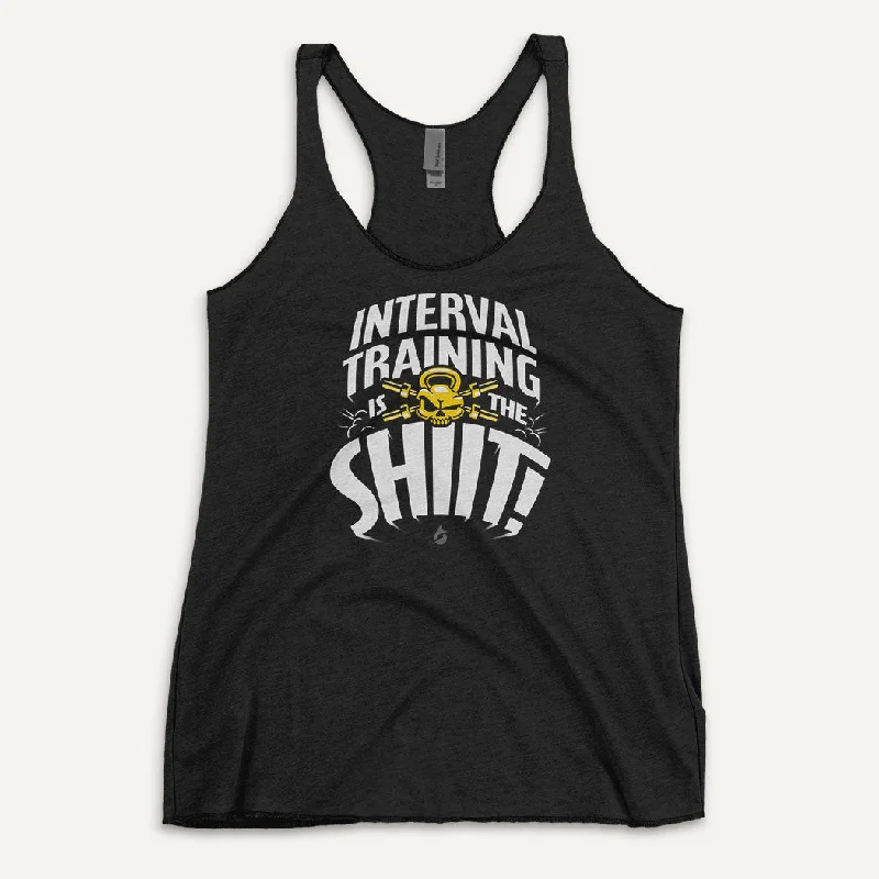 Interval Training Is The SHIIT Women's Tank Top lemon yellow tank