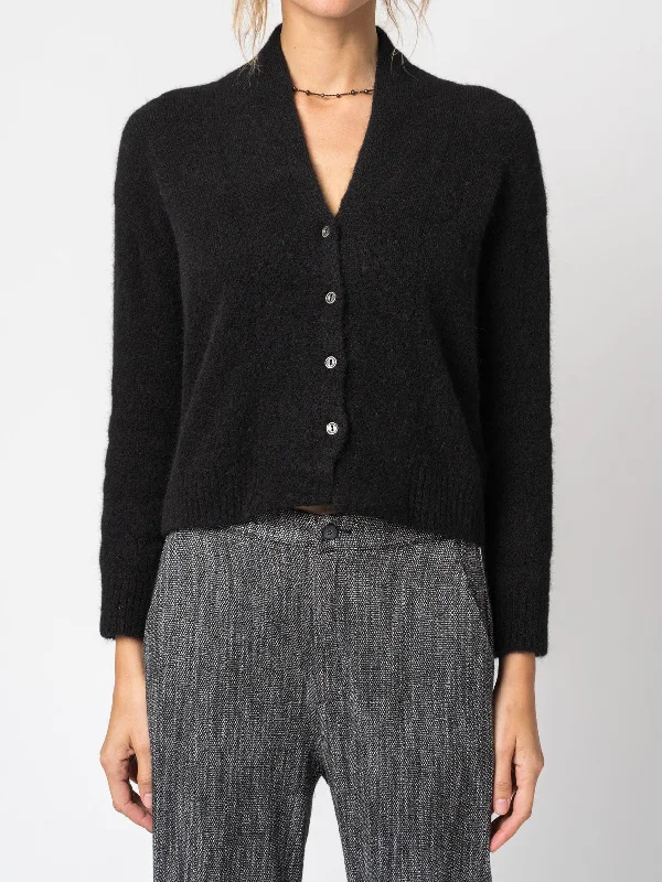 Alpaca and Wool Knit Cardigan Hooded Caped Shawl Collar
