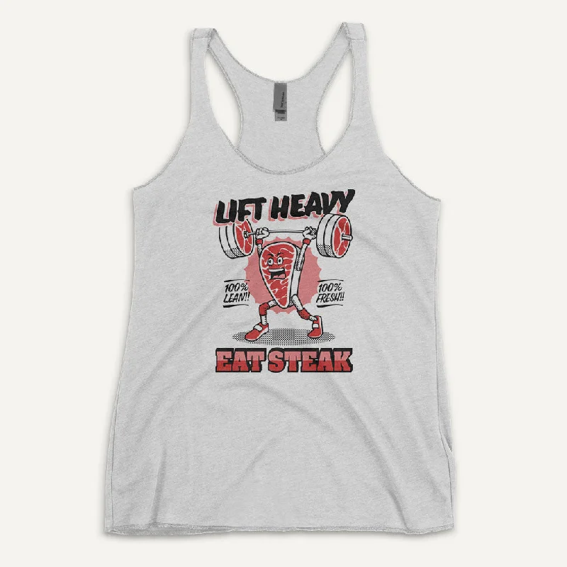 Lift Heavy Eat Steak Women’s Tank Top loose fit tank