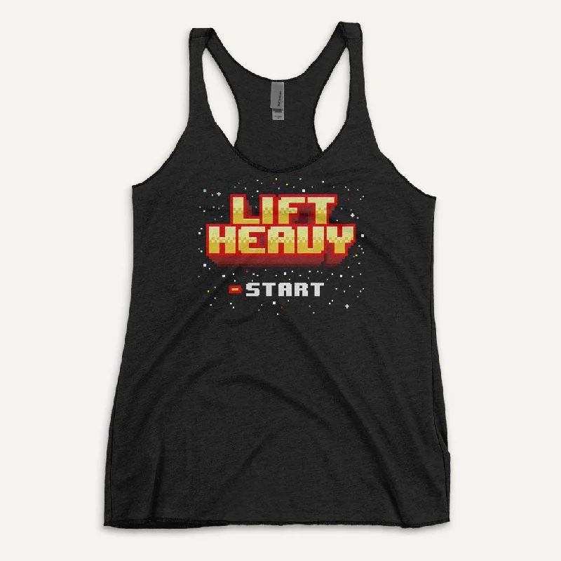 Lift Heavy Women's Tank Top — 8-Bit spandex blend tank