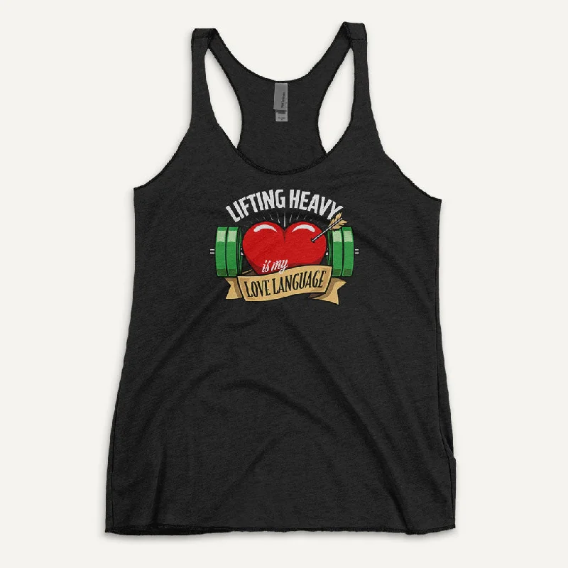 Lifting Heavy Is My Love Language Women’s Tank Top mint tank top