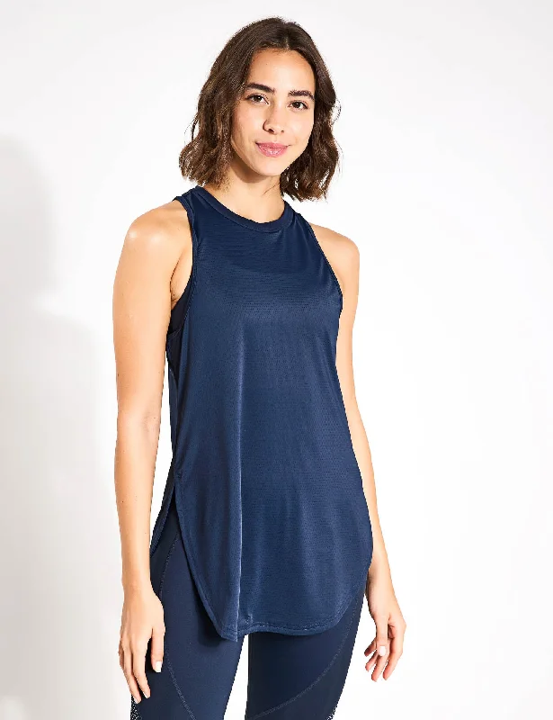 Zela Tank Top - Sky Captain sheer tank top