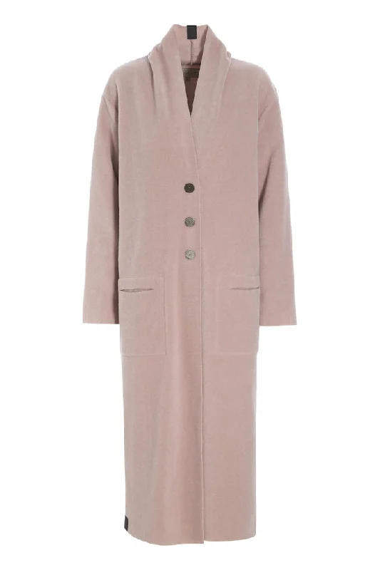 LONG CARDIGAN - 7162 - NUDE Cable Knit Ribbed Knit Lace Knit