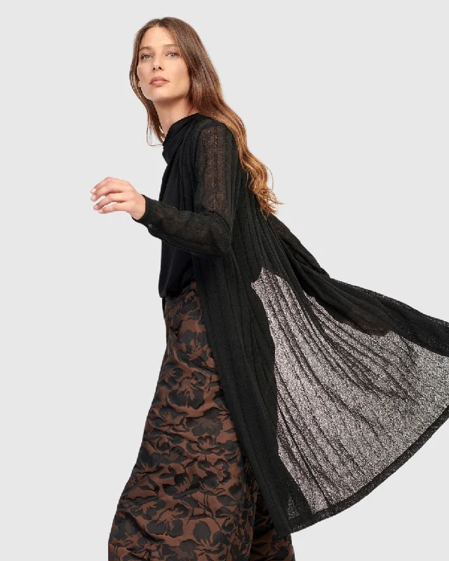 Lorraine Cardigan, Black Chenille Fabric Brocade Fabric Lace Fabric