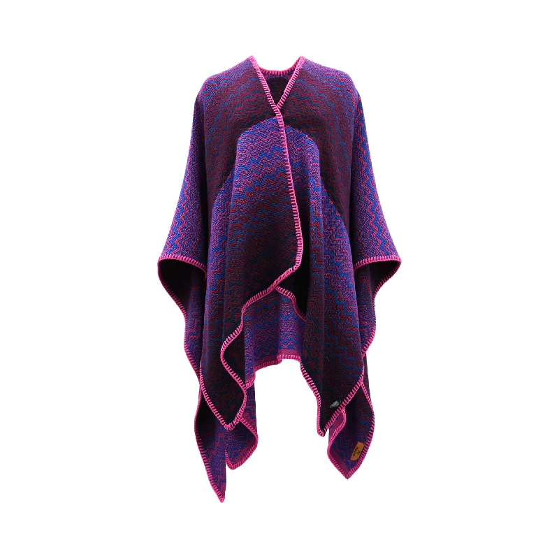 Missoni Women's Purple Cardigan Handmade Hand-knitted Hand-woven