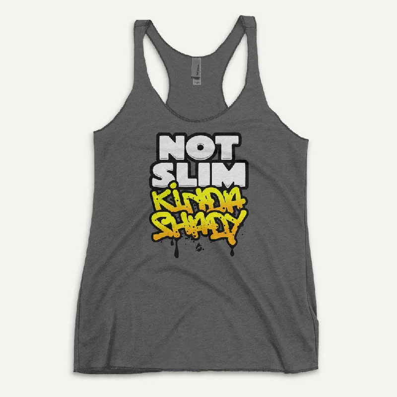 Not Slim Kinda Shady Women's Tank Top silver tank top