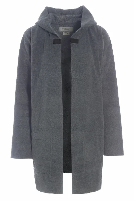 ONE SIZE CARDIGAN WOMEN - 7137 - GREY Transparent Opaque Sheer