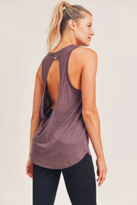 Open Overlay Back Tank Top breathable tank top